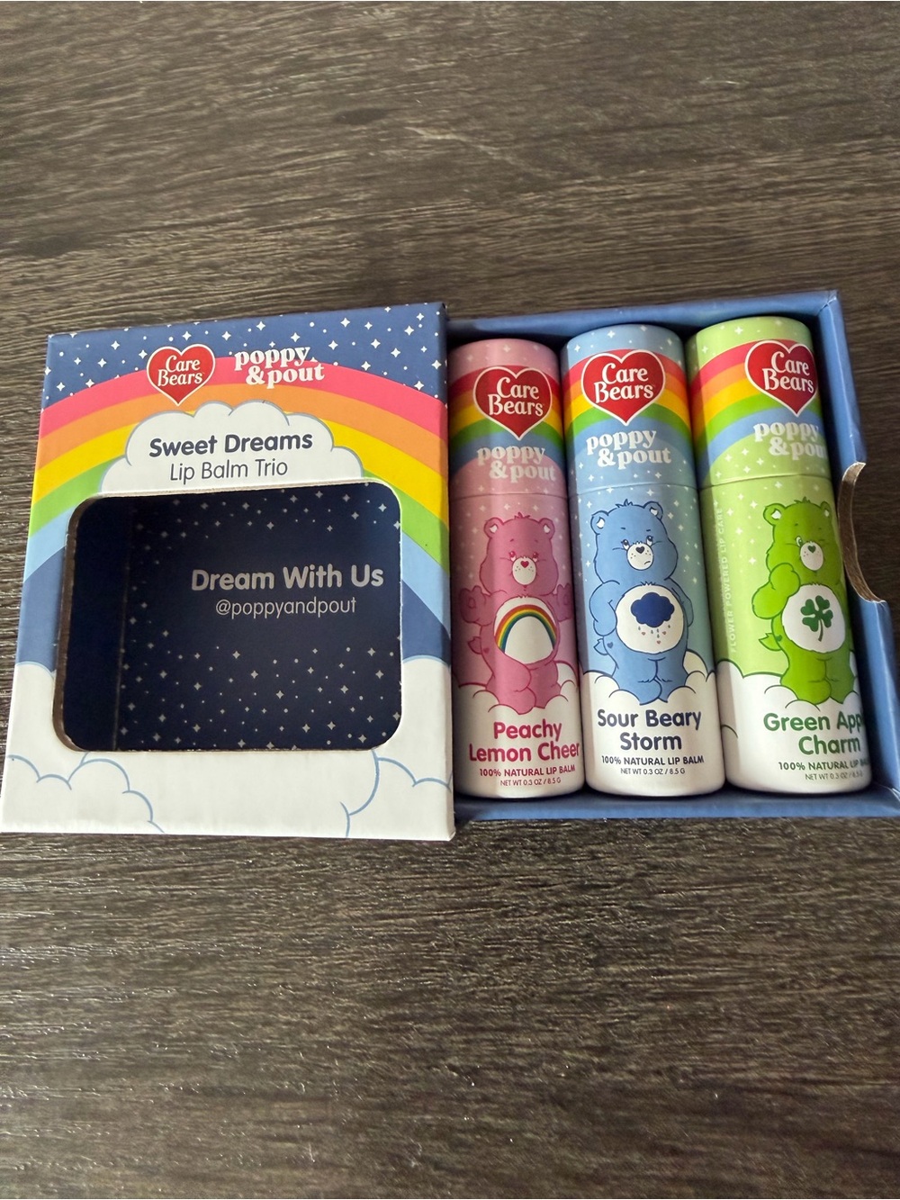 Care Bears Poppy & Pout Sweet Dreams Lip Balm Trio